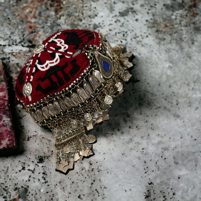 Afghan jewelry cap