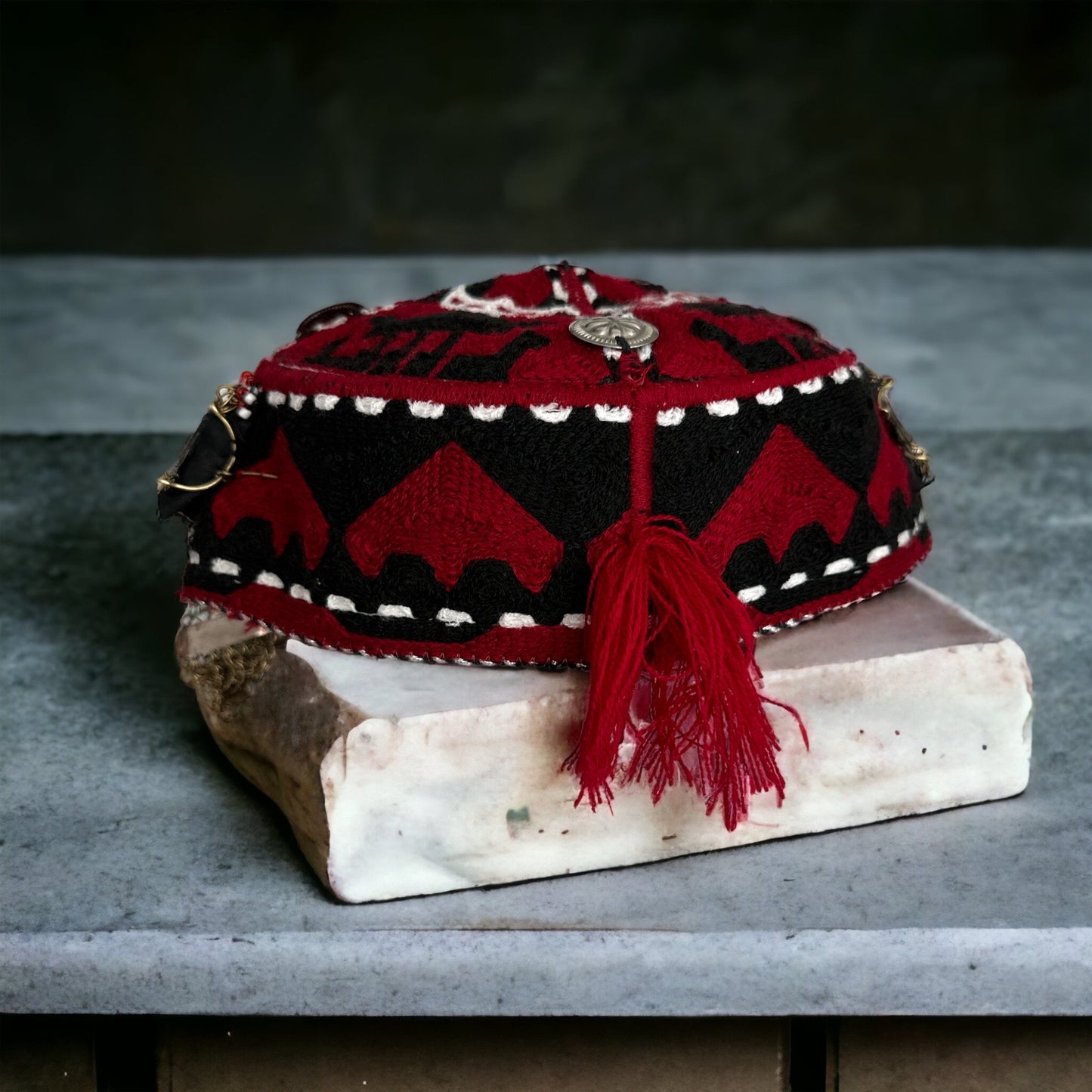 Afghan jewelry cap